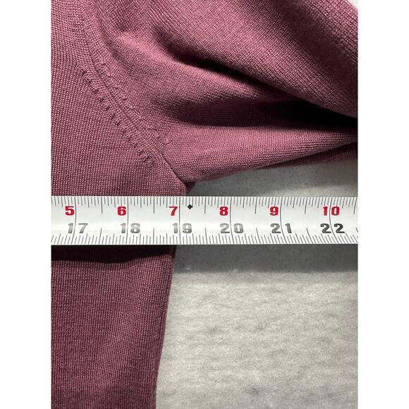 J.Crew 100% Merino Wool Longline Button Front Cardigan Sweater L Muted Purple - Picture 7 of 9